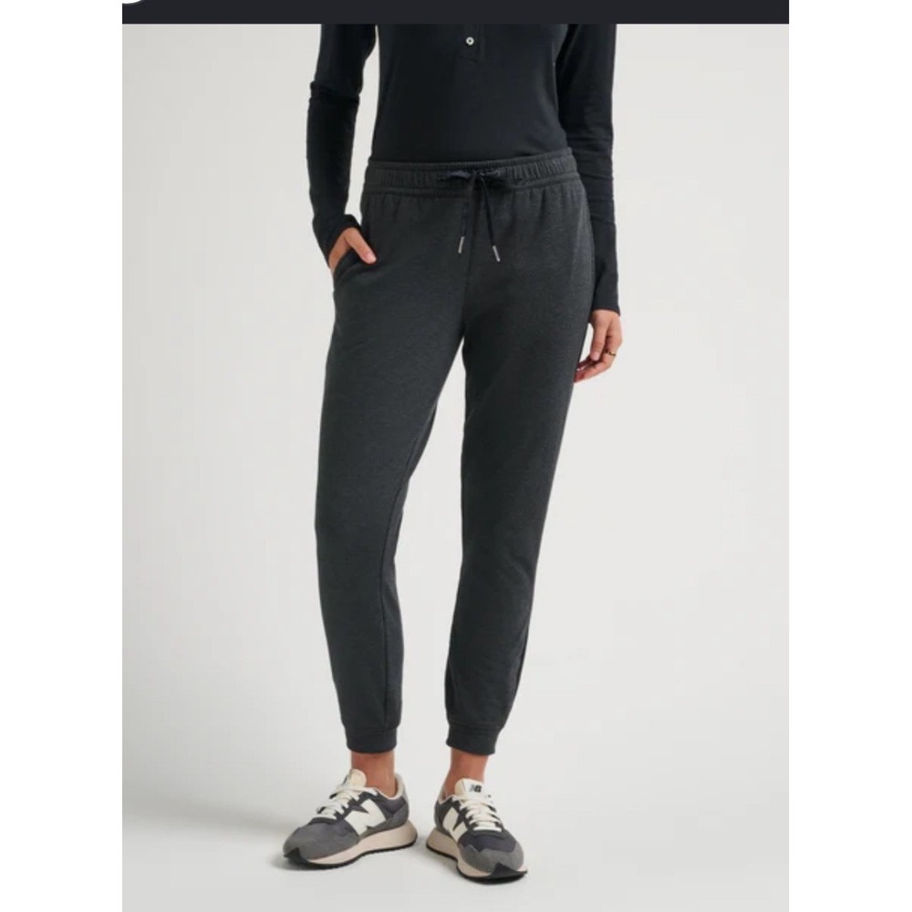 Travis Mathew Women Cloud Fleece Jogger Pants Heather Charcoal Gray Small Lounge